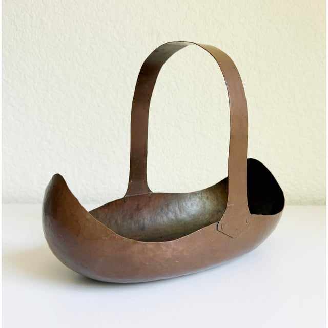 Arts & Crafts, Dirk Van Erp "Canoe" Basket, Early 1900s, Attributed For Sale - Image 10 of 16