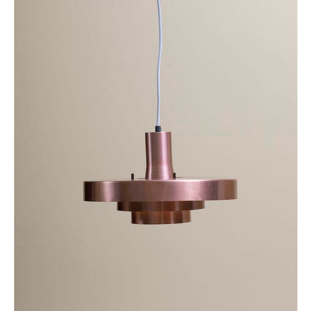 Fog & Mørup Vintage Danish Lamp in Copper by Jo Hammerborg for Fog & Mørup, 1960s For Sale - Image 4 of 4