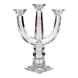Elegant Lead Crystal Candelabra by Towle, Made in Austria For Sale