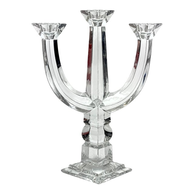 Elegant Lead Crystal Candelabra by Towle, Made in Austria For Sale