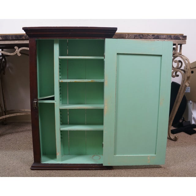 Antique Victorian Oak Apothecary Ship Medicine Cabinet Cupboard 30" For Sale - Image 4 of 17