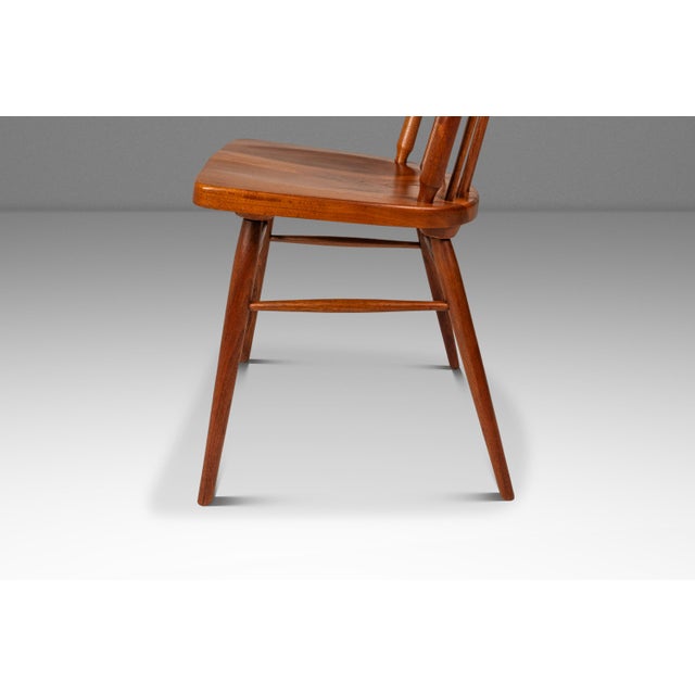 Set of Four (4) Mid-Century Modern Windsor "Centennial" Dining Side Chairs in Solid Walnut Attributed to Kipp Stewart for Drexel, Usa, C. 1960's For Sale - Image 15 of 18