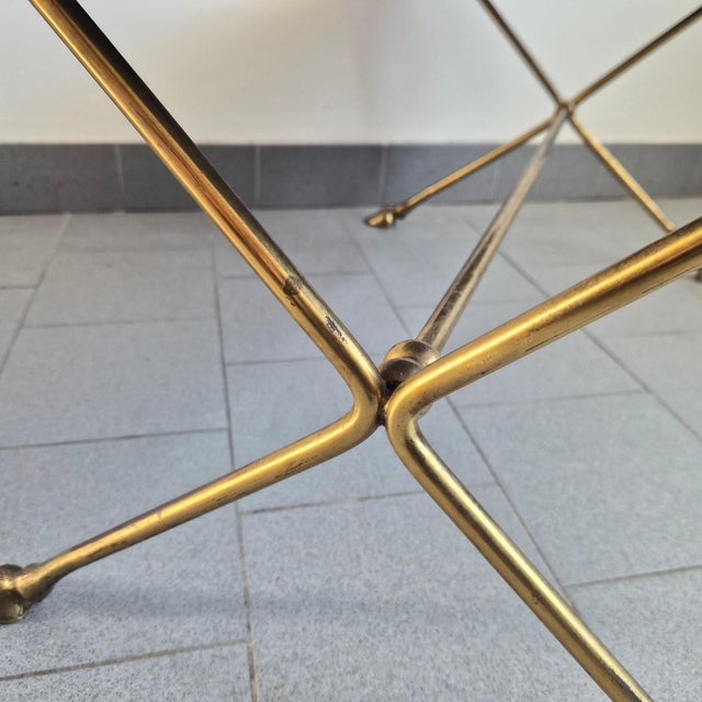 Vintage Coffee Table in Bronze and Glass with Goats Feet from Maison Jansen, 1970s For Sale - Image 10 of 15