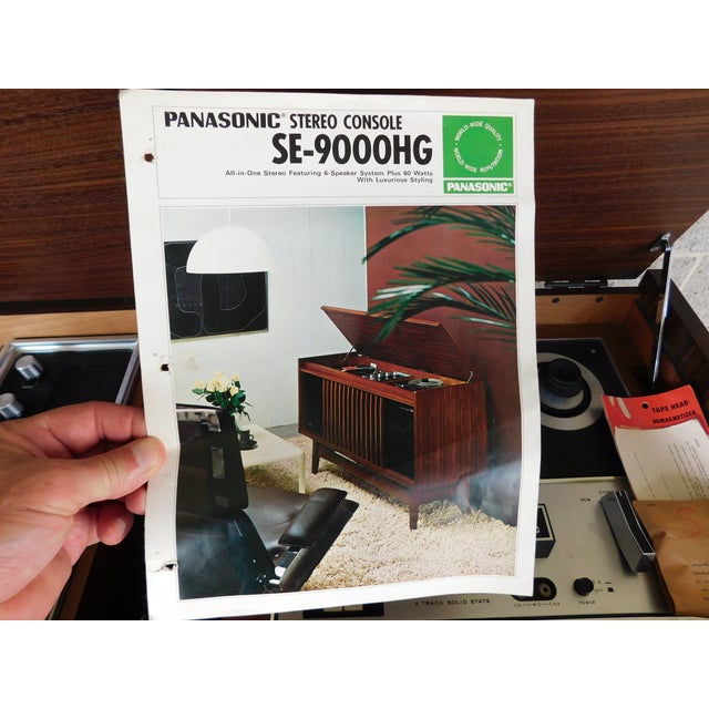 Mid-Century Modern Panasonic Console Stereo System Se-9000 Hg For Sale - Image 3 of 18