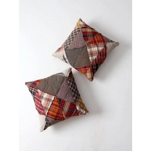 Vintage Patchwork Throw Pillows a Pair Chairish
