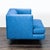 CB2 Cb2 Avec Blue Modern Lounge Chair With Metal Legs For Sale - Image 4 of 9