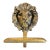 Vintage French Solid Brass Lion’s Head Towel Hook For Sale