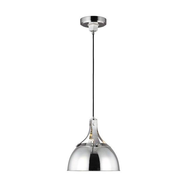 Thomas O'Brien by Visual Comfort Studio Logan Small Pendant, Silver For Sale - Image 4 of 4