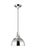 Thomas O'Brien by Visual Comfort Studio Logan Small Pendant, Silver For Sale - Image 4 of 4