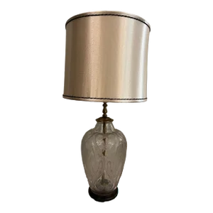 French Early 20th Century Lamp Featuring Lalique Vase Form
