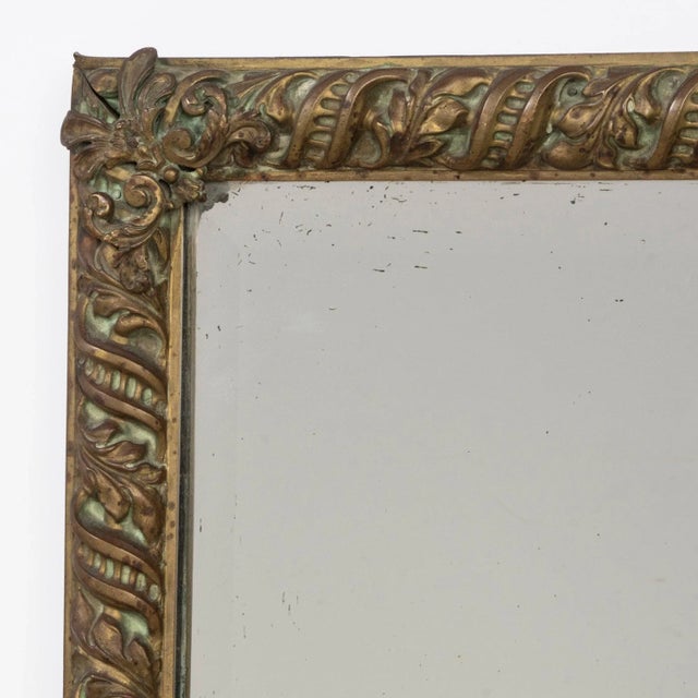 Arts & Crafts Style Rectangular Copper Mirror For Sale - Image 6 of 12