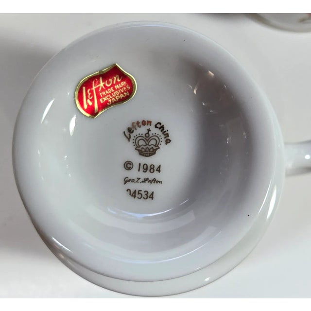 Gold Accented Otigiri Cardinal Mugs - Set of Four For Sale - Image 13 of 16