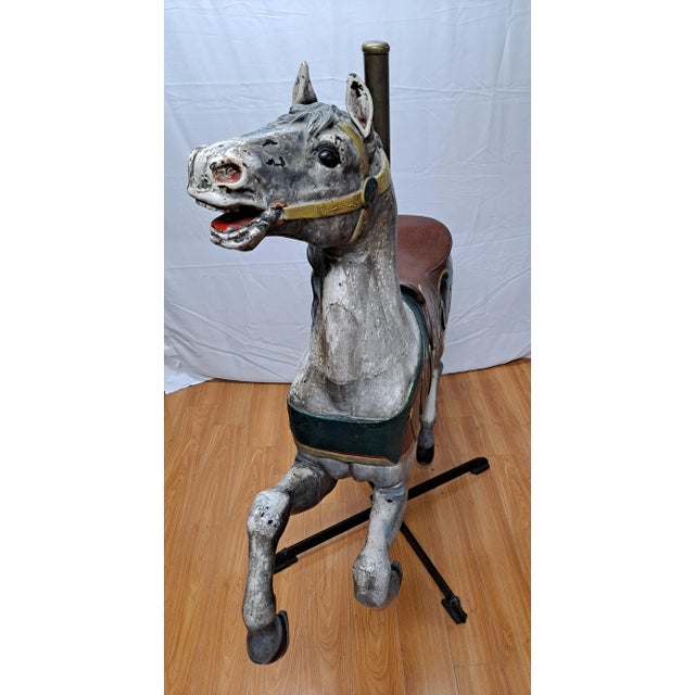 Early 20th Century Original Gustav Dentzel Carousel Horse For Sale - Image 5 of 12
