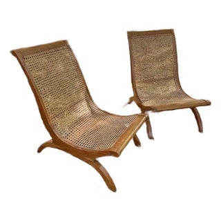 1970s Pair of Vintage British Colonial Plantation Chair For Sale