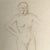 Paper Jean-Louis Forain Crayon Pencil on Paper Drawing, Nude Standing Akimbo For Sale - Image 7 of 8