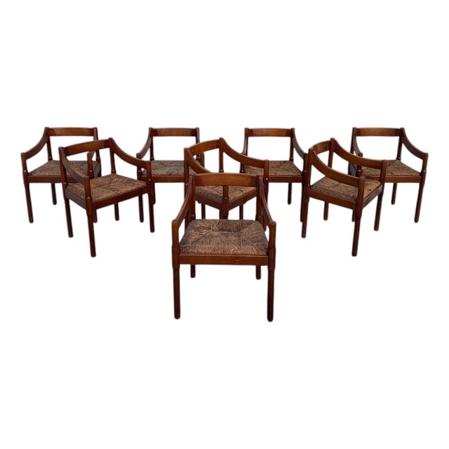 Carimate Chairs by Vico Magistretti for Cassina, 1963, Set of 8 For Sale