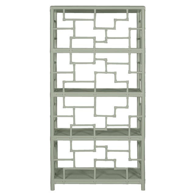 Not Yet Made - Made To Order Tibet Etagere, Celery Green For Sale - Image 5 of 5