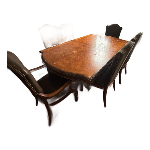 Hickory White Dining Set (Table + 6 Chairs) – Solid Wood, Vintage 2000s For Sale