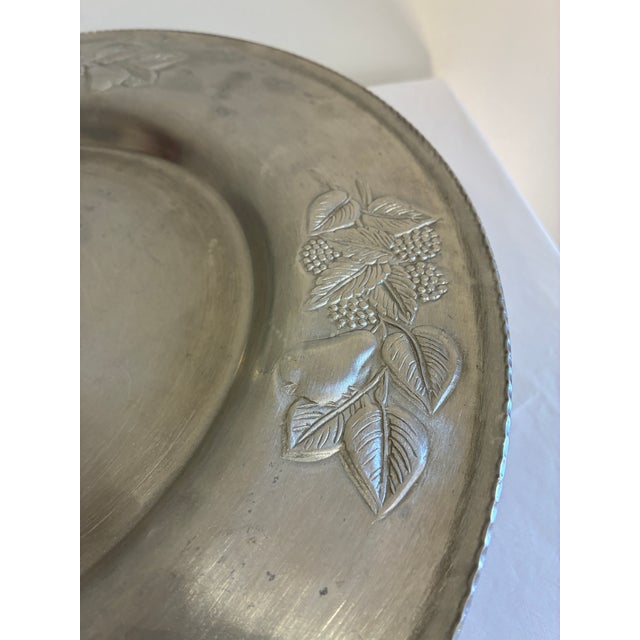 Mid 20th Century Vintage Everlast Hand-Wrought Aluminum Pedestal Lazy Susan For Sale - Image 5 of 10