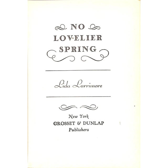 "No Lovelier Spring" 1935 Larrimore, Lida For Sale - Image 4 of 6