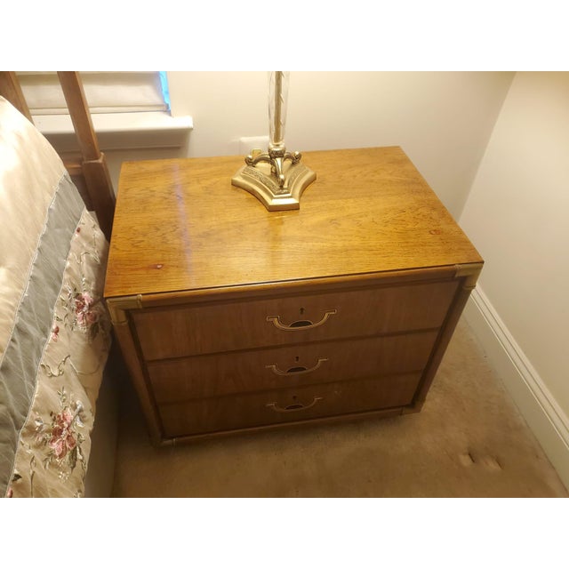 Drexel Heritage Accolade II Campaign Bedroom Suite, 1987 – Complete Matching Collection For Sale - Image 12 of 17