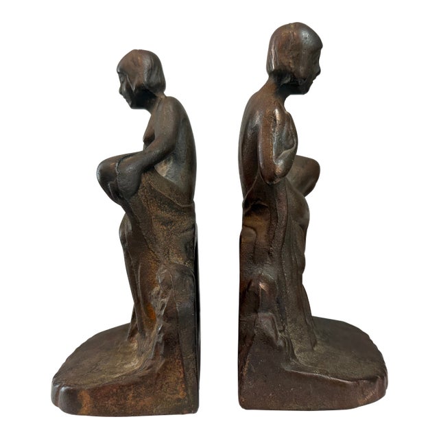 Vintage Nude Maiden Bookends For Sale