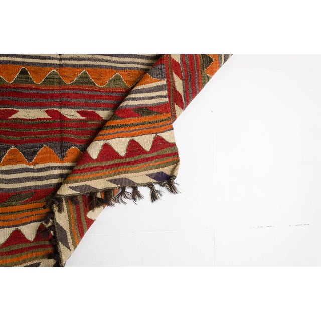 Mid 20th Century Tribal Wool Runner for Entryway or Kitchen For Sale - Image 9 of 10
