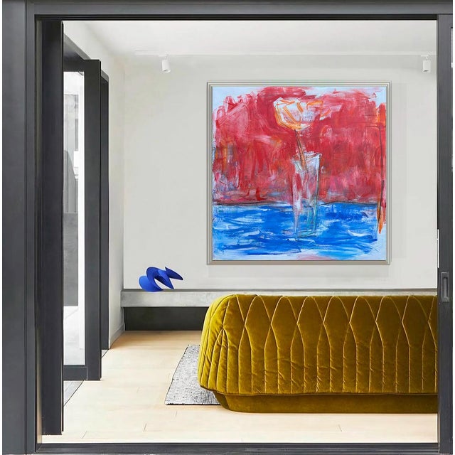 XL "Solitaire" by Trixie Pitts Statement Piece Abstract Oil Painting For Sale - Image 11 of 14