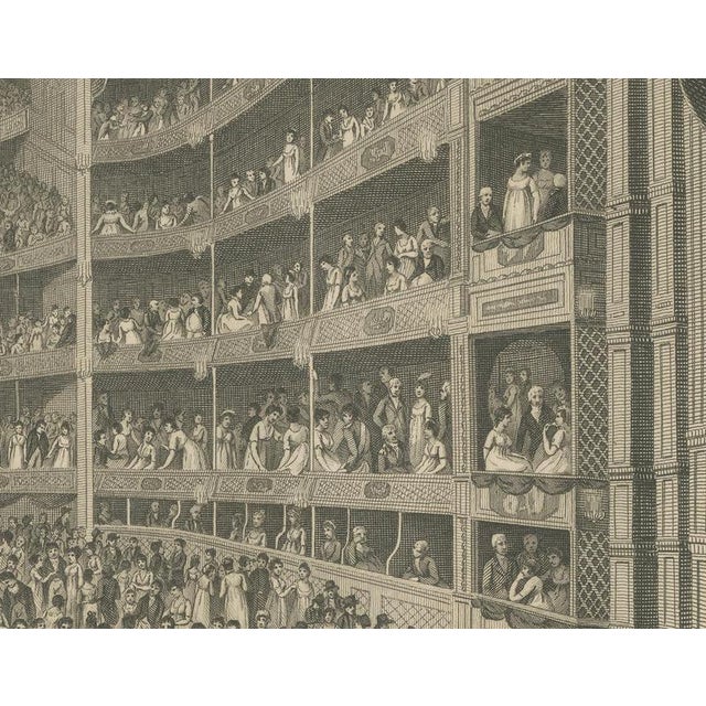 Isaac Taylor, Drury Lane Theatre from the Stage During the Performance, 1804, Engraving For Sale - Image 4 of 8