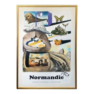 Surrealist "Normandie" Lithograph Poster by Salvador Dalí, 1969 For Sale