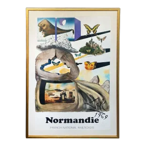Surrealist "Normandie" Lithograph Poster by Salvador Dalí, 1969