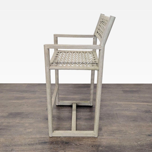 2010s Restoration Hardware Bondi Teak Counter Stool For Sale - Image 5 of 7