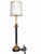 Black Black and Gold Neoclassical Candlestick Table Lamp With Braided-Trim Shade For Sale - Image 8 of 11
