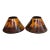 Vintage Hand Painted Safari Paper Lampshades With Craquelure Finish - a Pair For Sale