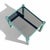 Metal Postmodern Sculptural Metal and Smoked Glass Side Table, 1980s For Sale - Image 7 of 17