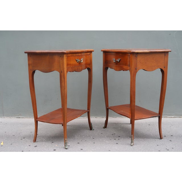 1960s Pair of French Louis XV Style Rosewood Side Tables Attributed to André Mailfert For Sale - Image 13 of 13