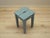 Blue Danish Pine Stool, 1950s For Sale - Image 8 of 14