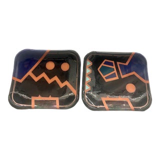 1980s Postmodern Ceramic Art Wall - a Pair For Sale