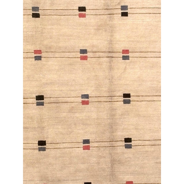 Wool pile genuine hand made Gabeh style rug with thick pile-
