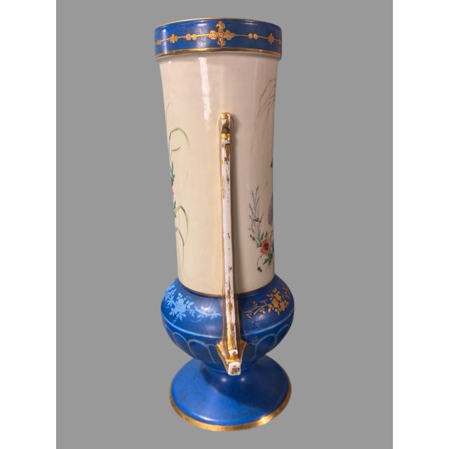 Antique Victorian Hand Painted Floral & Gilt Decorated Old Paris Porcelain 12.5" Vase In good original condition showing...