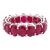 14k White Gold Natural Ruby Eternity Band, Size 6.5 For Sale