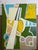 Contemporary Abstract Expressionist Wall Art - 36x48 Green & Yellow For Sale - Image 9 of 12