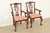 Ethan Allen Ethan Allen Chippendale Carved Mahogany Armchairs or Dining Captain Chairs, Pair For Sale - Image 4 of 14
