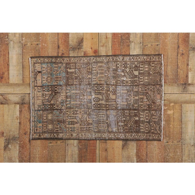 Brown Vintage Persian Bakhtiari Rug - 02'07 X 04'00 For Sale - Image 8 of 9