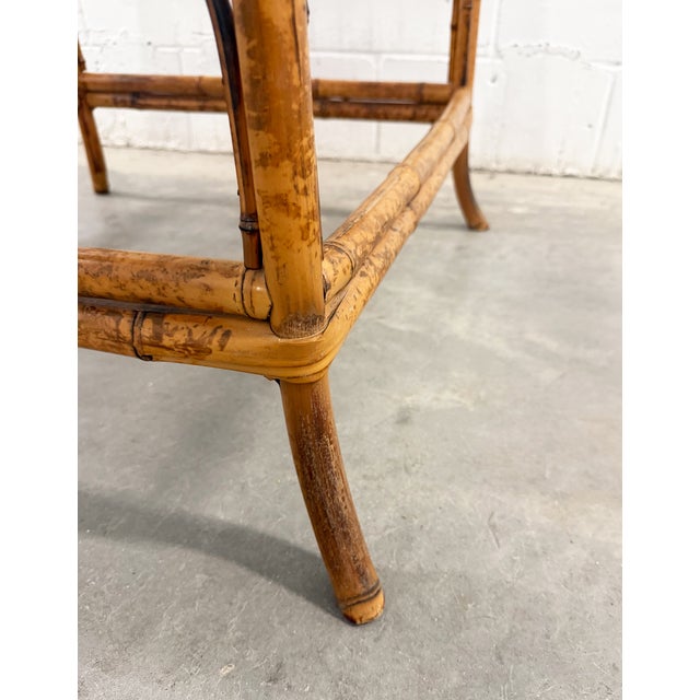 Mid 20th Century Brighton Pavilion Style Bamboo Side Table Mersman Style Tables 2 For Sale - Image 9 of 9