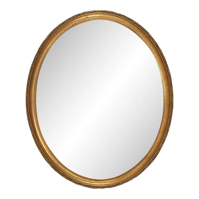 Vintage Oval Mirror, France Circa 1950 For Sale