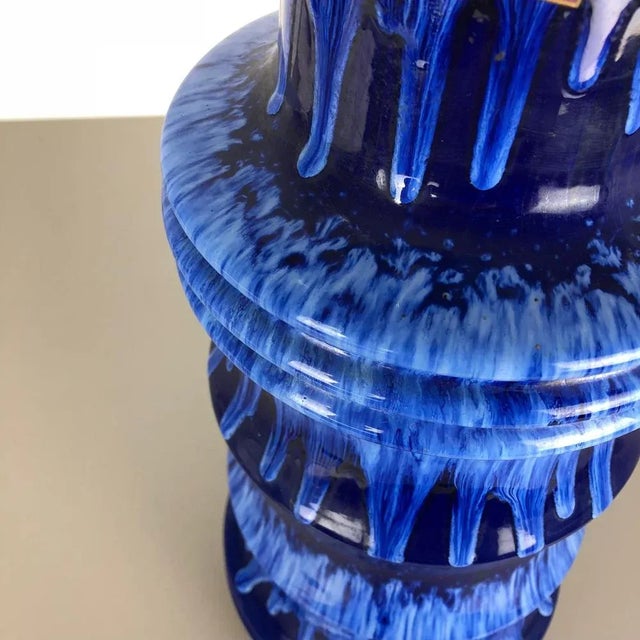 Large Pottery Fat Lava Multi-Color 266-53 Vase from Scheurich, 1970s For Sale - Image 6 of 17