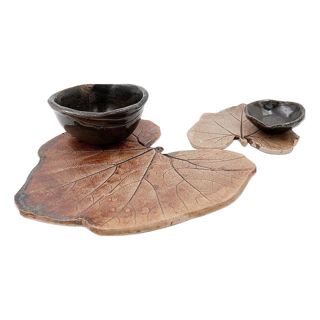 Fond Datelier Ceramics from N.Lebrun, Belgium, 1970s, Set of 5 For Sale