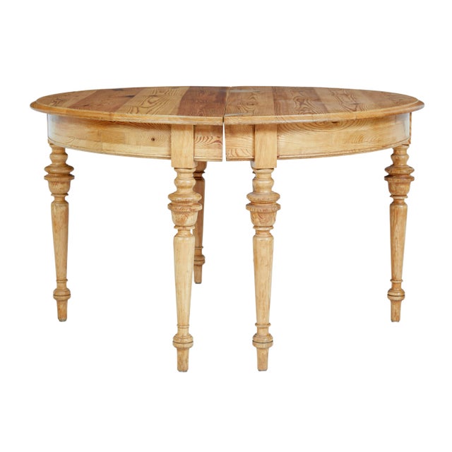 Wood 19th Century Swedish Pine Demi Lune Occasional Tables, 1890, Set of 2 For Sale - Image 7 of 8