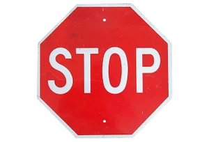 Large 1970s Metal Stop Street Sign